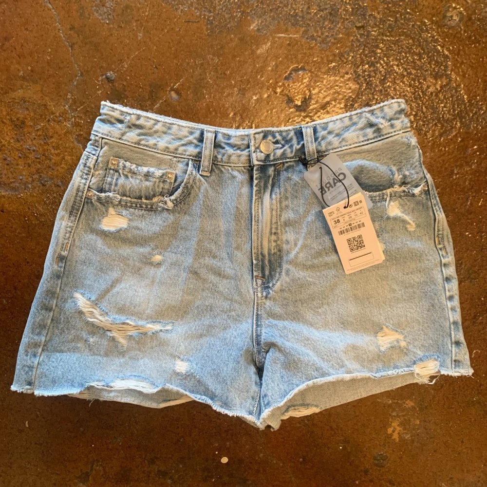 Demin high waist shorts